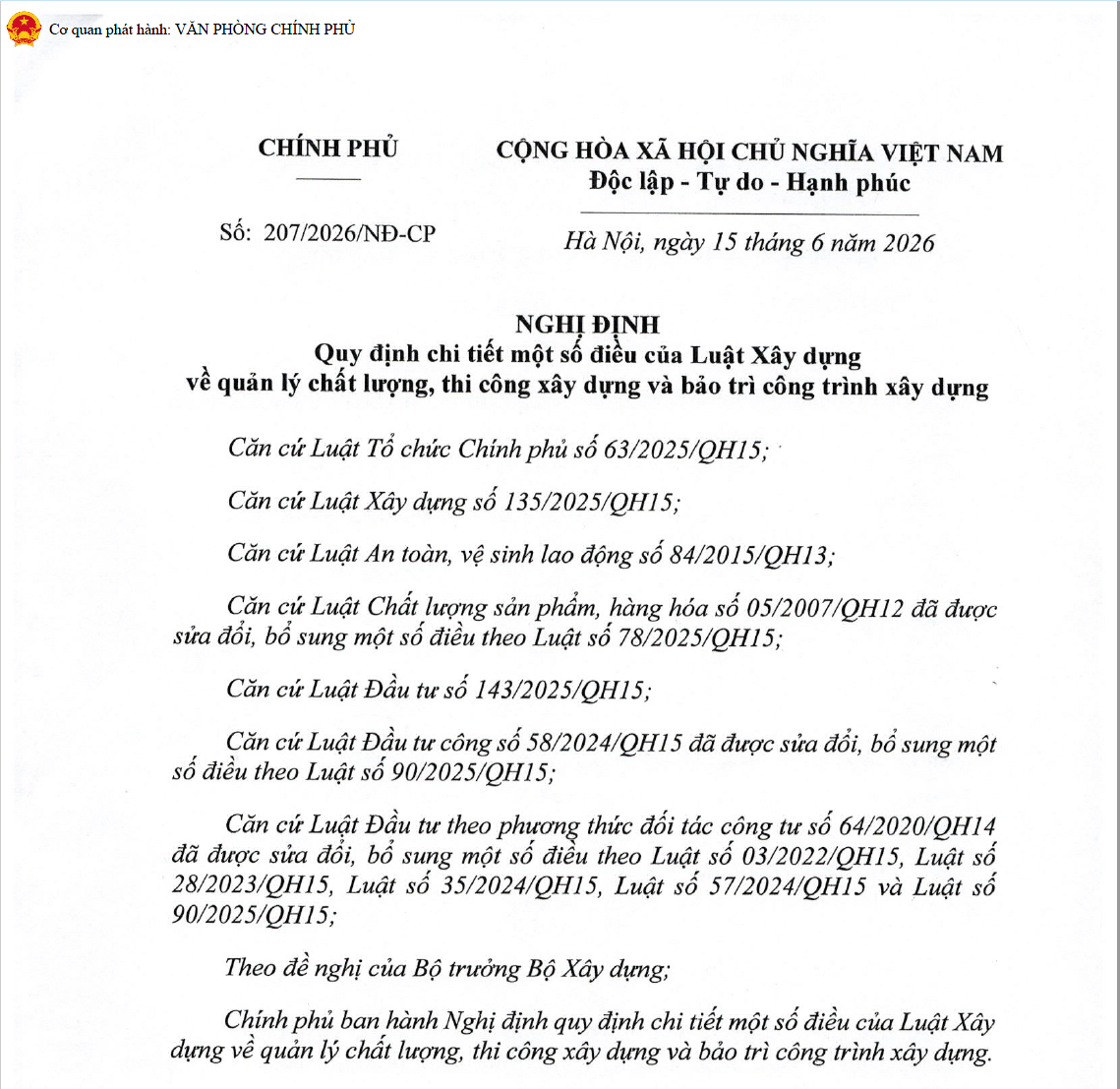 Nghị định 207/2026/NĐ-CP