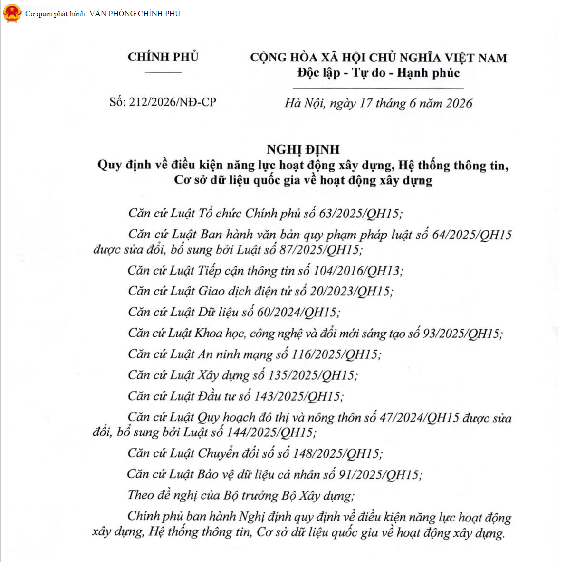 Nghị định 212/2026/NĐ-CP